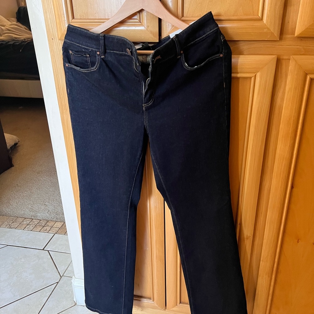 Ann Taylor Dark Blue Straight Leg Jeans